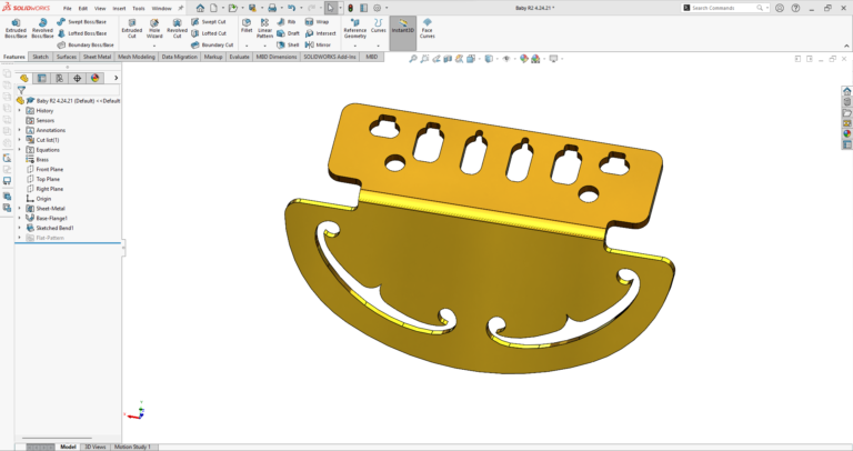 Baby plate Solidworks